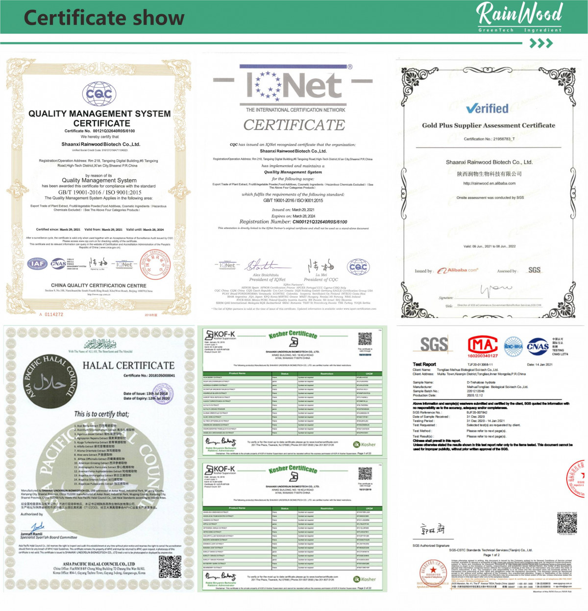 Certification